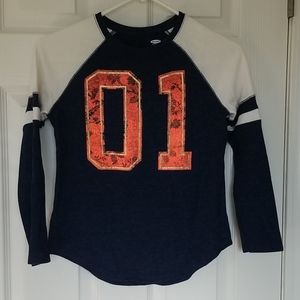 Girls baseball style top
